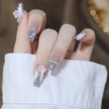 卡洛特穿戴甲片美甲贴片24片假指甲片可穿戴可拆卸果冻胶（含工具包）	